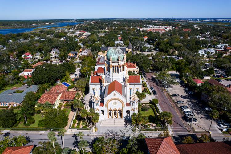 aerial view of st augustine