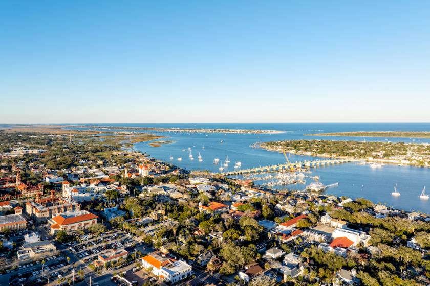 aerial view of st. augustine